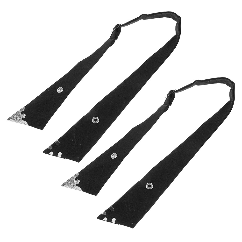 Bow Tie Pre Tied - 2Pcs Black Cross Bow Tie for