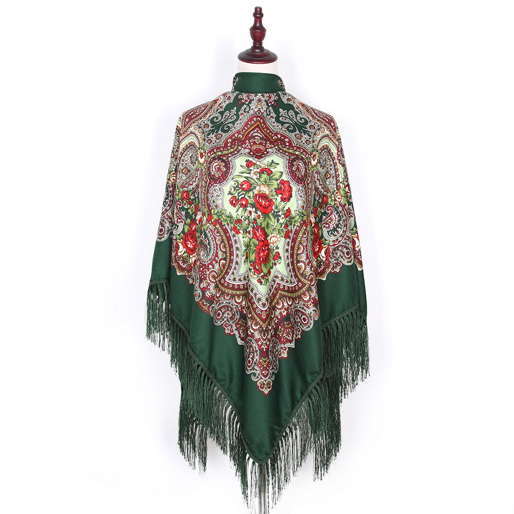 Bandana Cotton - 160*160cm Russian Scarf Women Luxury Floral