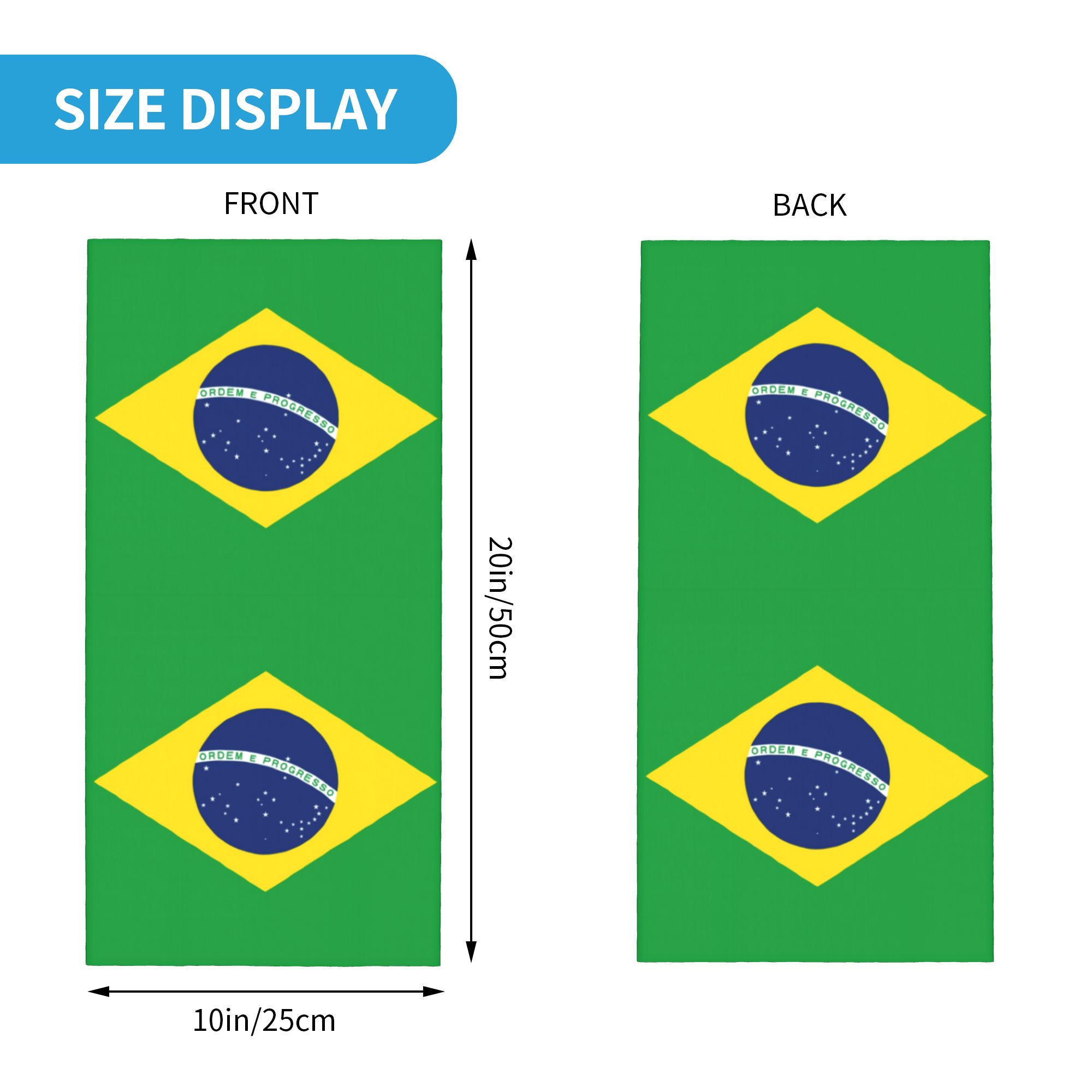 Custom Brazil Flag Bandana Nec - Neck Warmer Tube recension och pris