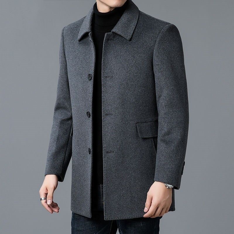 Wool Blend Coat White Mans Sha - Muffler Men Wool recension och pris
