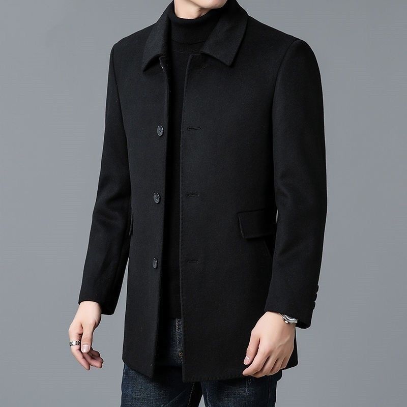 Wool Blend Coat White Mans Sha - Muffler Men Wool recension och pris