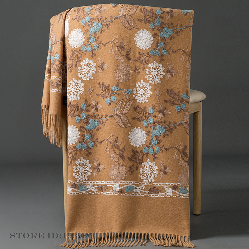 Women's Cashmere Pashmina Scar - Woven Scarf Blanket recension och pris