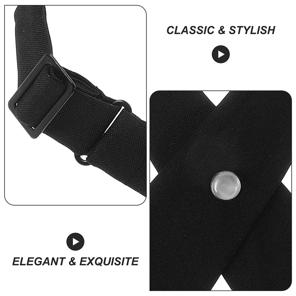 2Pcs Black Cross Bow Tie for W - Bow Tie Pre Tied recension och pris