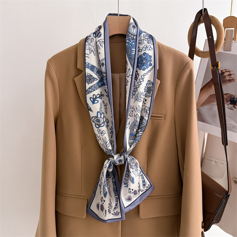 45 Color Women Silk Feel Print - Face Scarf Mask recension och pris