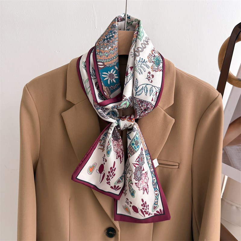 45 Color Women Silk Feel Print - Face Scarf Mask recension och pris