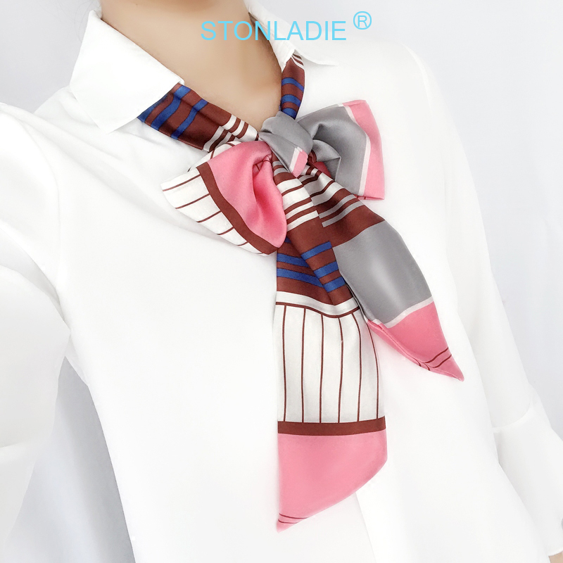 TOP Small Long Silk Neckerchie - Silk Tie Striped recension och pris