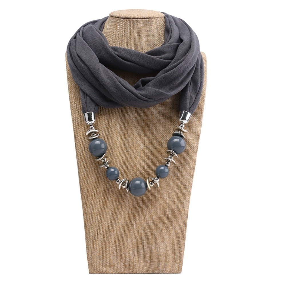 Chiffon Scarf Necklace Beaded  - Infinity Scarf Knit recension och pris