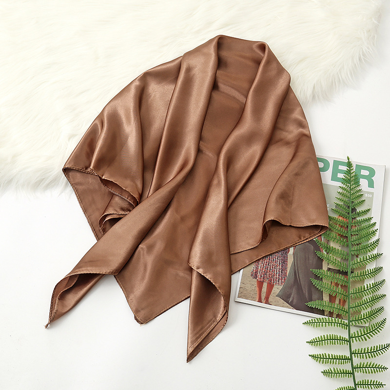 90cm Solid Colors Neckerchief  - Scarf Silk Square recension och pris